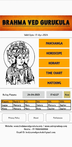 Android application Brahma Ved (K P Astrology) screenshort