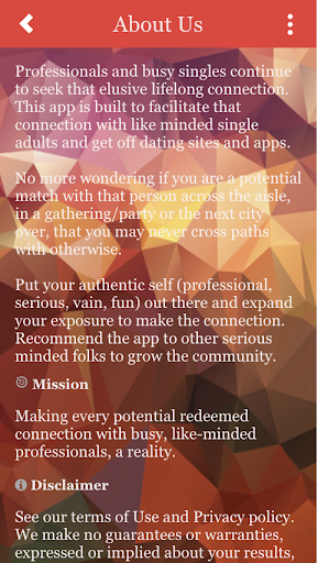 Redeemed Connection Dating Screen 2