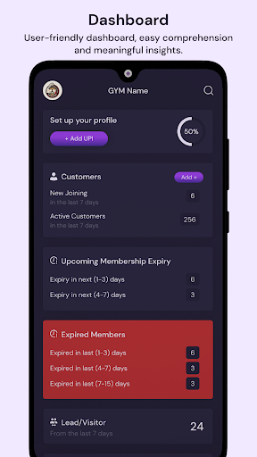 Android application Gym Grow screenshort