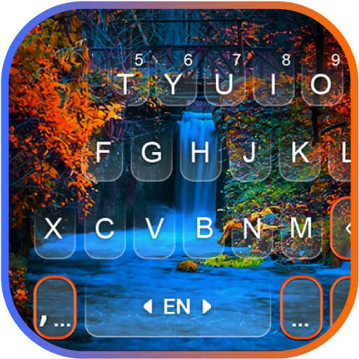 Autumn Waterfall Keyboard Back logo