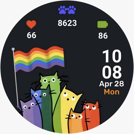 Pride Cats Animated Watch Face