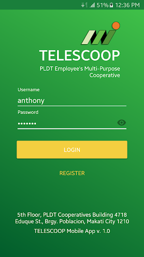 Android application TELESCOOP screenshort
