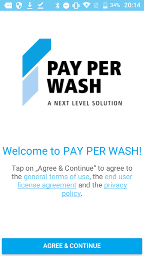 Android application PAY PER WASH screenshort