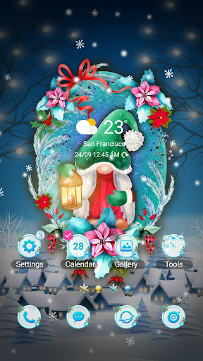Android application Snowy Winter Gnome - Wallpaper screenshort