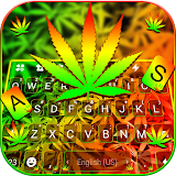 Bright Neon Weed Keyboard Background icon