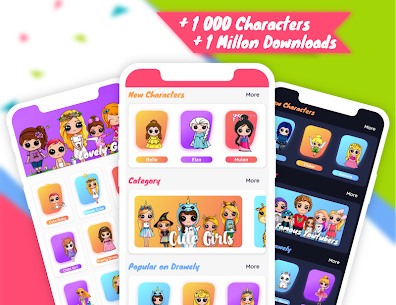 Drawely – How To Draw Cute Girls MOD APK (Unlimited Coins) 1