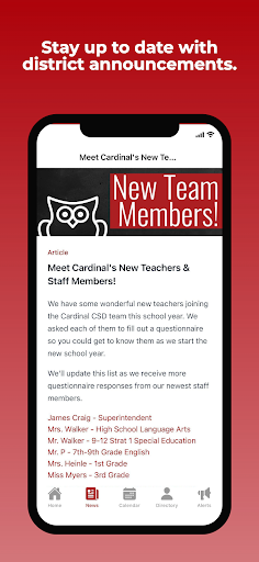 Cardinal Comets Screen 2