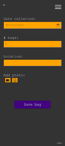 Android application Litter Picker Tracker screenshort