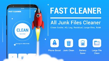 screenshot of Fast Cleaner - Freeup phone space, junk& boost ram
