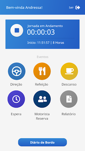 Android application Diário de Bordo para Motorista screenshort