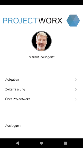 Android application ProjectWorx screenshort
