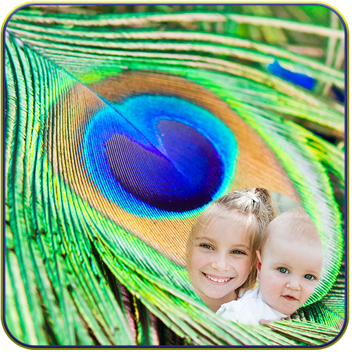 Peacock Feathers Photo Frame  Icon