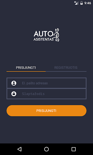 Android application Autoasistentas.lt screenshort