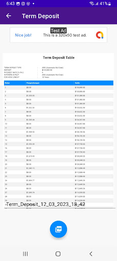 Term Deposit Screen 2