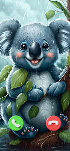 Blue Koala Call Screen Theme