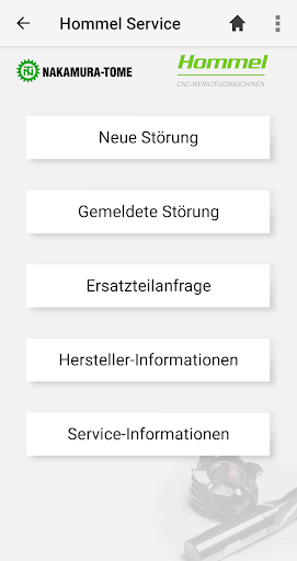 Hommel Service Screen 2