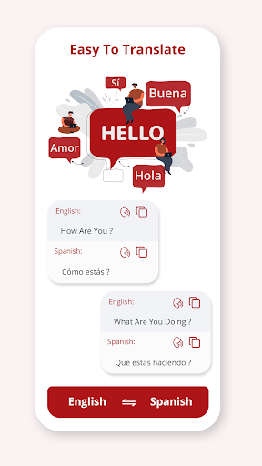 Android application Spanish English Translator screenshort