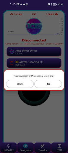 ICE VPN Screen 2