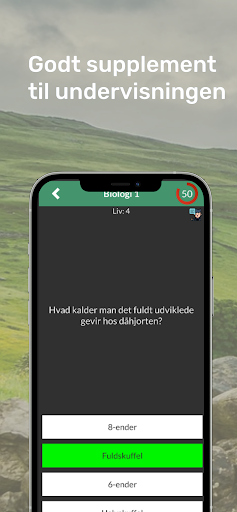Android application JagtQuiz: Teori til Jagttegn screenshort