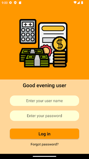 MyAccountsApp:Expense Manager Screen 2