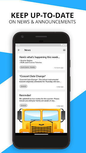 Android application SchoolAppExpress Academy screenshort