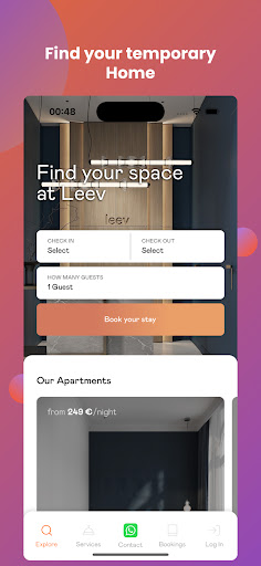 Android application Leev screenshort