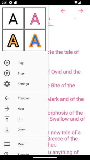 Android application zBook: A Romance screenshort