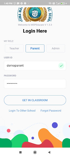 Android application Fatima School -ERB screenshort