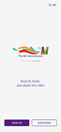 Android application The M - Microtransit screenshort