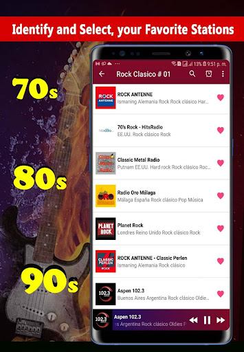 Android application Classic Rock Music screenshort