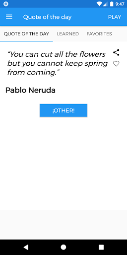 Android application Quote of the day screenshort