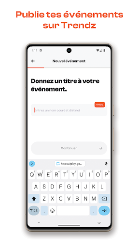 Android application Trendz Organiser screenshort