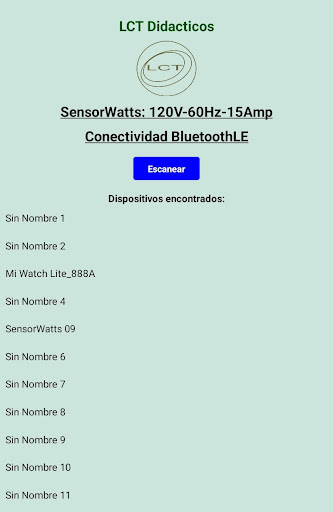 Android application SensorWatts screenshort