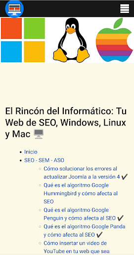 Android application El Rincón del Informático screenshort