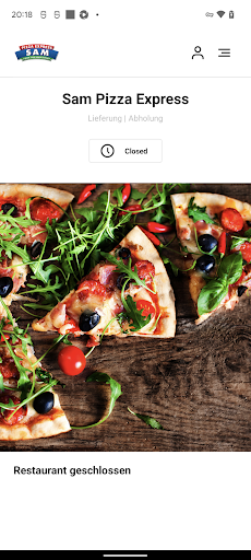 Android application Sam Pizza Express screenshort