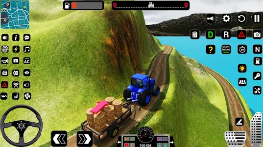 重的 拖拉機 手推車 貨物 辛： 農業 遊戲 2021年