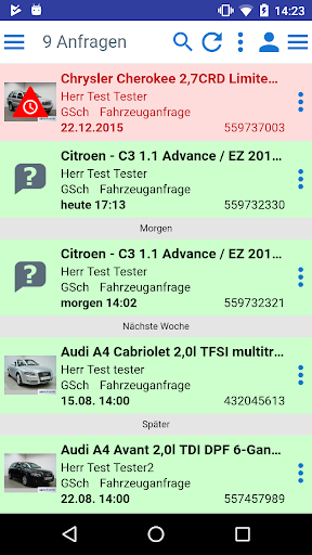 Android application autocrm AM3 screenshort