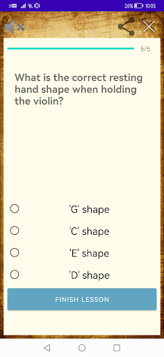 Learn Violin App Screen 2