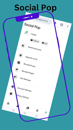 Android application SocialPop screenshort