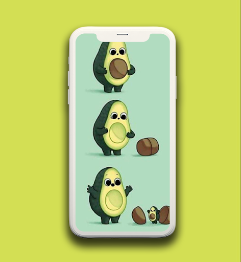Android application Cute Avocado Wallpaper screenshort