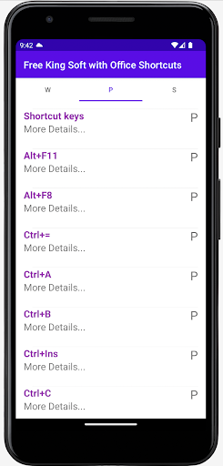 King Soft by Office Shortcuts Screen 3