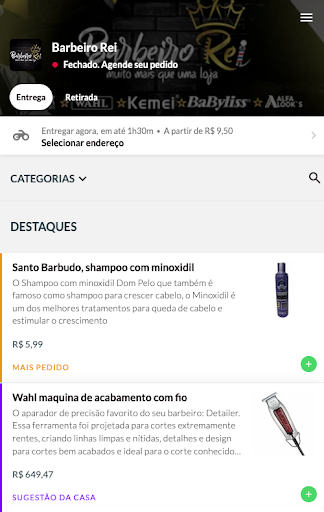Android application Barbeiro Rei screenshort