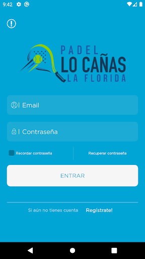 Android application Padel lo Cañas screenshort