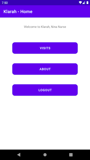 Android application Klarah screenshort