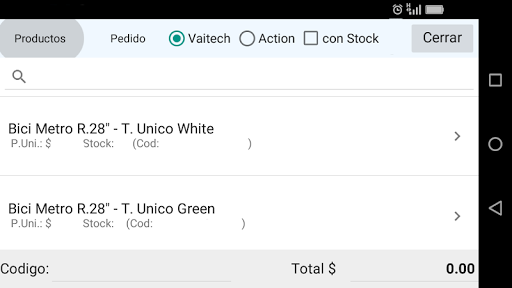 Vairo Bikes Movil App Screen 3