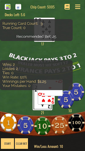 Card Counting Blackjack Screen 2
