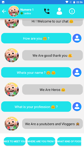 Fake call Cocomelon and chat