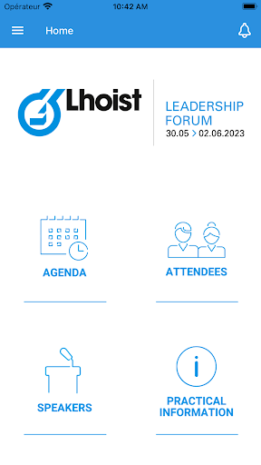 Android application Lhoist Leadership Forum 2023 screenshort