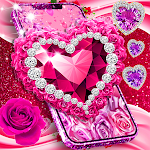 Cover Image of Baixar papel de parede com glitter rosa diamante  APK