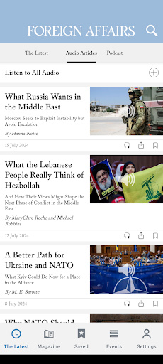 Foreign Affairs Magazine Screenshot